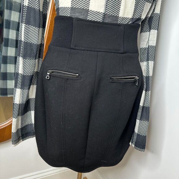 Proenza Schouler mod black mini skirt 60s retro - Picture 13 of 15